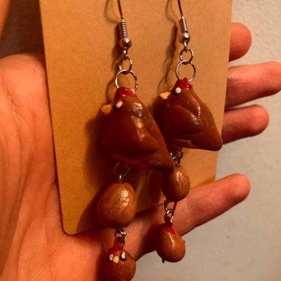Chicken earrings! - Picture 3 of 3